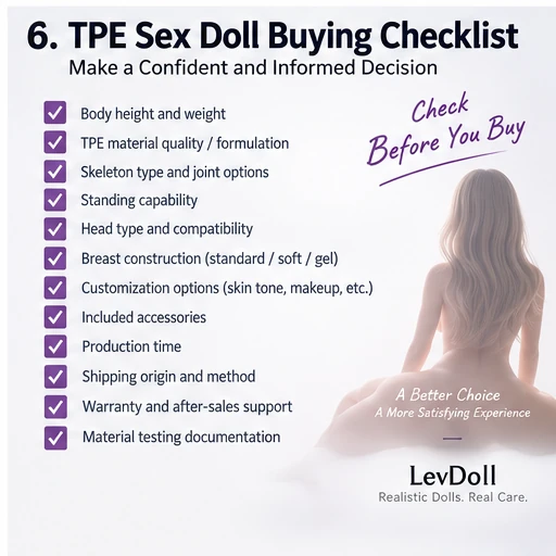 TPE sex doll buying checklist for material weight skeleton customization shipping and warranty